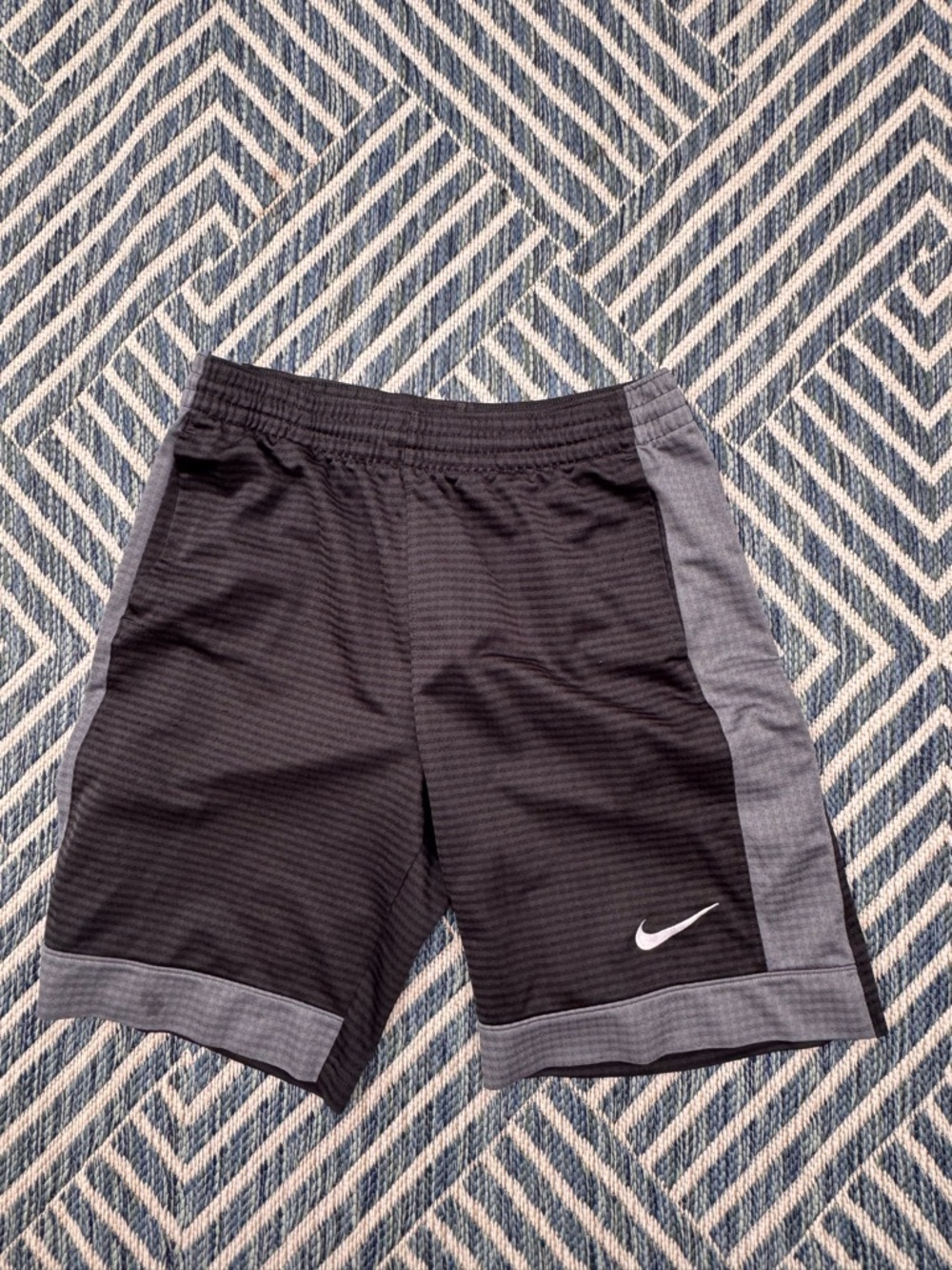 Nike Boys Black Shorts with Gray Side Panels